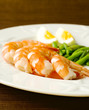 delicious salad of shrimps