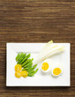 stylish plate with healthy food