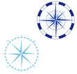 Blue Vector Compass roses