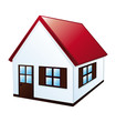 Red house isolated