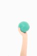 blue ball in hand
