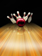 Bowling ball strike Bowling ball strike
