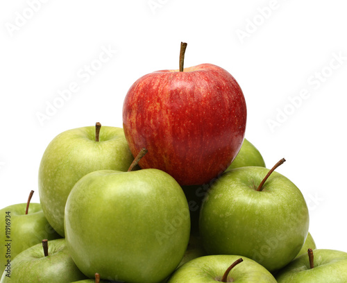 Photo: domination concepts with apples domination concepts with apples