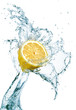 Lemon in water splash Lemon in water splash
