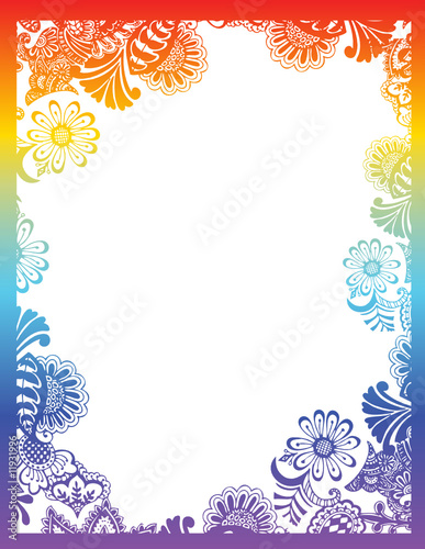 flower frame clipart. paisley flower border