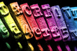 Rainbow typewriter detail macro Rainbow typewriter detail macro