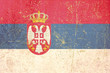 flag of serbia grunge