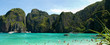 Phi Phi islands lagoon panorama, Thailand Phi Phi islands lagoon panorama, Thailand