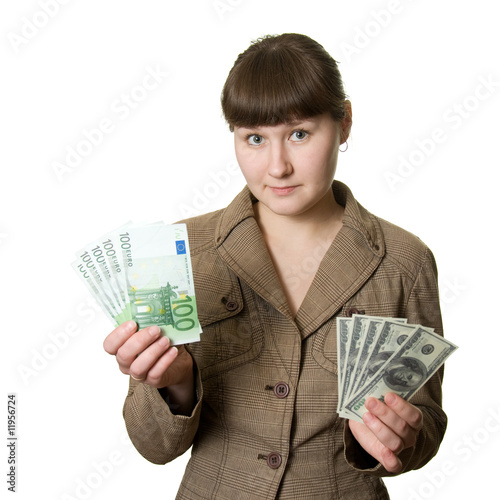Photo: dollar or euro dollar or euro