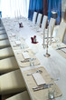 Tableware and glasses on a table