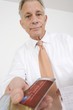 Businessman Holding Credit Cards