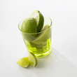 limes in a glass