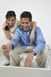 Couple Placing Order on Cell Phone