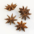 star anise on white background