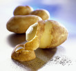 half-peeled 'bintje' potato