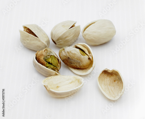 Photo: several pistachios several pistachios