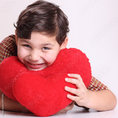 Photo: boy and heart boy and heart