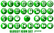 Glossy Icon Set Green
