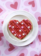 a heart shaped cookie for valentine's day