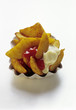 steak fries with ketchup and mayonnaise