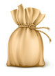 Illustration: sack wired by rope isolated sack wired by rope isolated