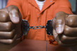 Handcuffed criminal, close-up