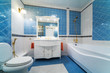 blue bathroom