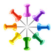 Vector set of pushpins
