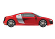 Vector modern car red color isolated
