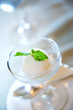 sorbet ice cream is served