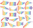 Collection of half-tone design elements
