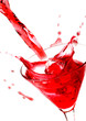Red drink in white background Red drink in white background