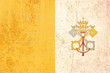 flag of vatican grunge