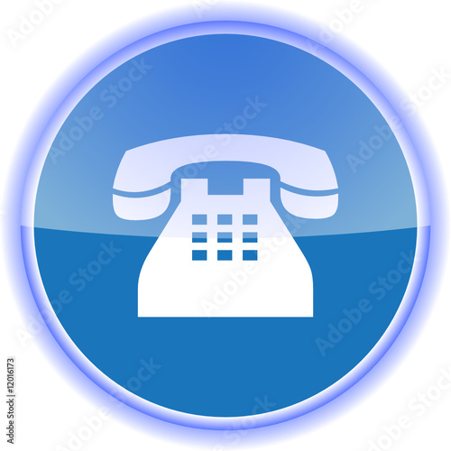 phone icon. Blue Phone Icon