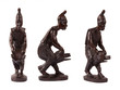 African folk art wooden carving man playing drum