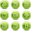Haushaltsgeräte web icons, glossy Kreis Tasten Serie