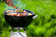 Grilling at summer weekend