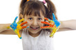 beautiful girl playing with colors beautiful girl playing with colors