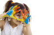 beautiful girl playing with colors beautiful girl playing with colors