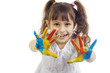 beautiful girl playing with colors beautiful girl playing with colors