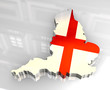 3d flag map of England