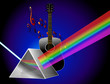 Prism rainbow with acoustic guitar - Realistic Prism rainbow with acoustic guitar - Realistic