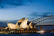 Photo: Sydney opera house and harbour bridge at night Sydney opera house and harbour bridge at night