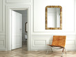 classic white interior whit mirrors