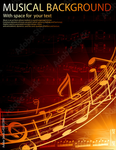 musical notes background. musical notes -vector