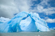 Iceberg floating in the water.
