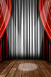 Vertical Stage Drapes With Spot Light