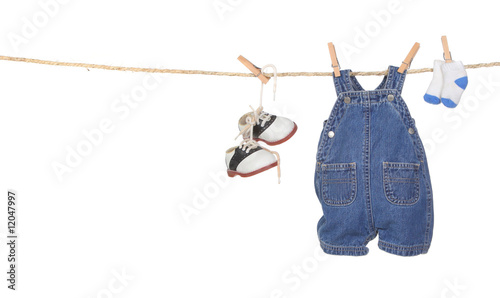 Cute Baby  Clothes on Cute Baby Boy Clothes Hanging On A Rope    Katrina Brown  12047997