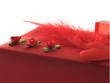 a red decorative rose