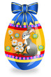 Easter egg with rabbit